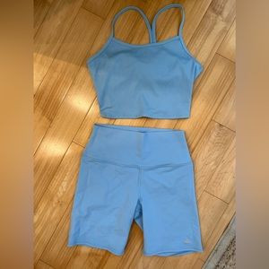 Alo yoga tank and biker short set